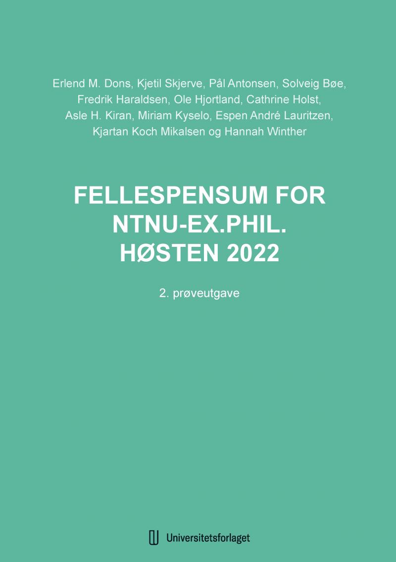 Fellespensum for NTNU-ex.phil. høsten 2022: 2. prøveutgave